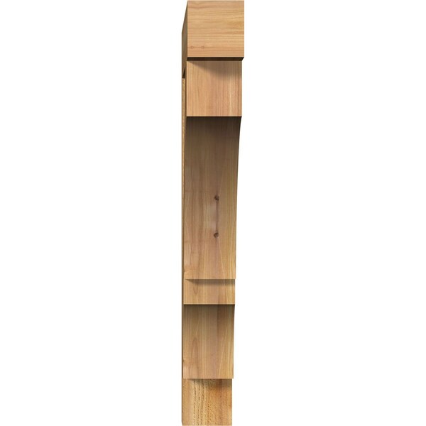 Balboa Block Rough Sawn Bracket, Western Red Cedar, 4W X 28D X 32H